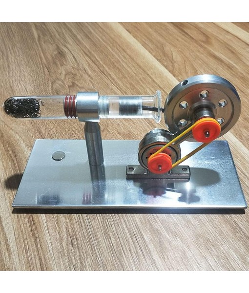 Single Cylinder Sterling Engine Model, Motor Steam Heat Education Physics Science Experiment Model Steam Power Lab Teaching Tool