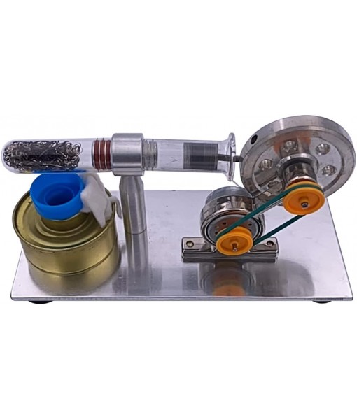 Single Cylinder Sterling Engine Model, Motor Steam Heat Education Physics Science Experiment Model Steam Power Lab Teaching Tool