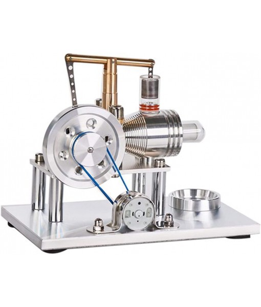 Hot Air Stirling Motor Power Generator Alpha Engine Model Educational Physics Experiment Kit(B)