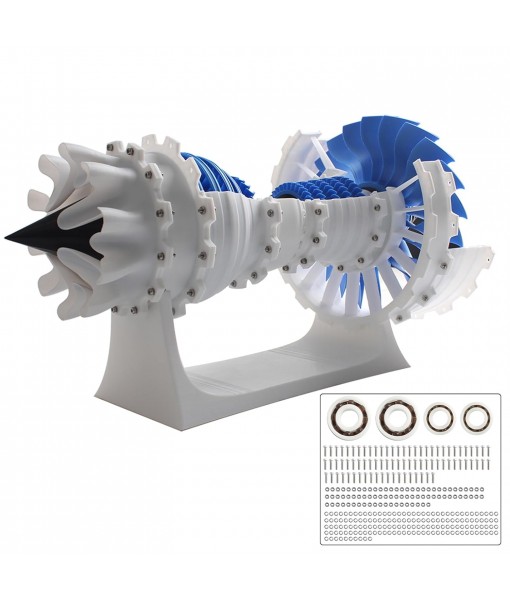 FYSETC 3D Printer Accessories - Jet Engine Model Components Kit: High Quality STEM Aviation Engine Hardware Kit No Printed Part for 3D Printing DIY Craetive Turbofan Model Without Motor