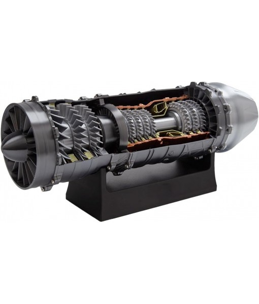 WS-15 Jet Aircraft Turbofan Engine Model Kit That Run, 50+PCS 1/18 DIY Assembly Turbojet Engine Turbine 3D Printed Engine Model, Build Your Own Working Turbofan Engine