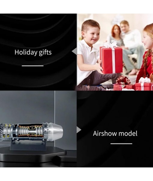 WS-15 Turbofan Engine Kit That Runs, 1/18 Aircraft Turbofan Engine Model, 3D Printed Assembly Simulation Turbine Toy Physics Experiment Set for Adults