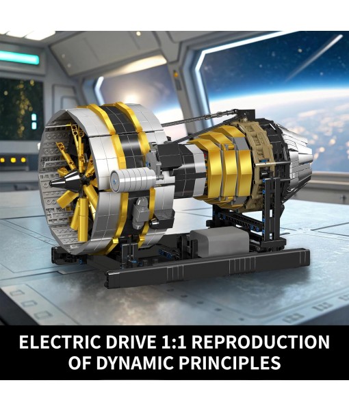 Mould King City Aircraft Engine Building Set-Turbojet Engine Model That Runs with Motor-Collectible Blocks Kit for Adults -Mechanical Science Education STEM Toy(2256 PCS)